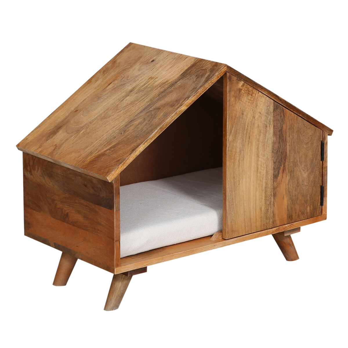 Lit pour chien Adiam 69 cm - Niche design en bois avec couss