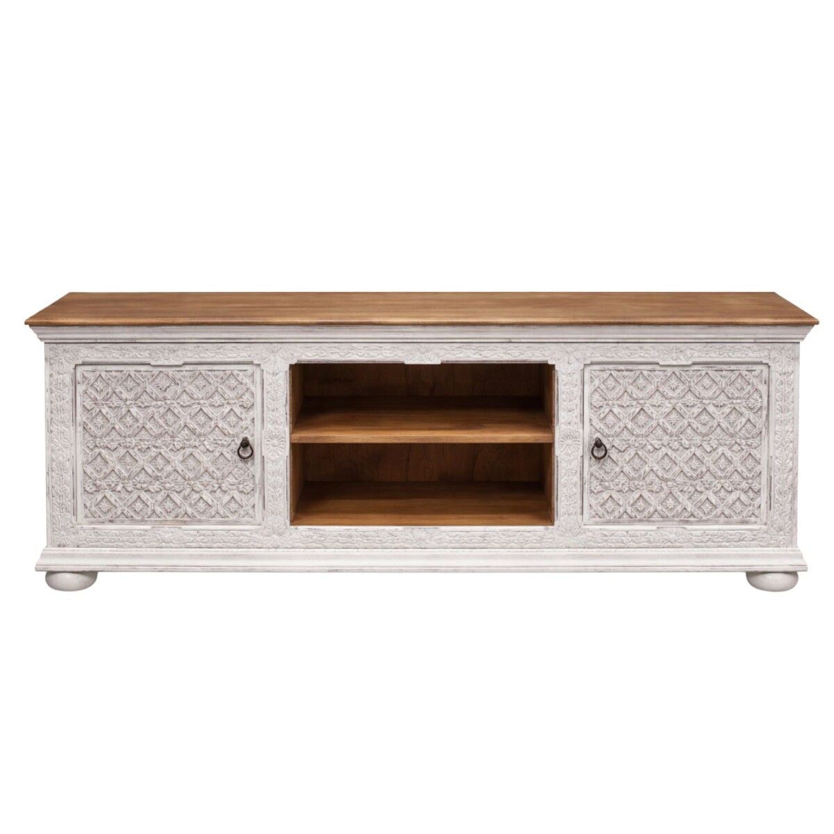 Meuble bas Timira 163 cm en bois massif, style bohème