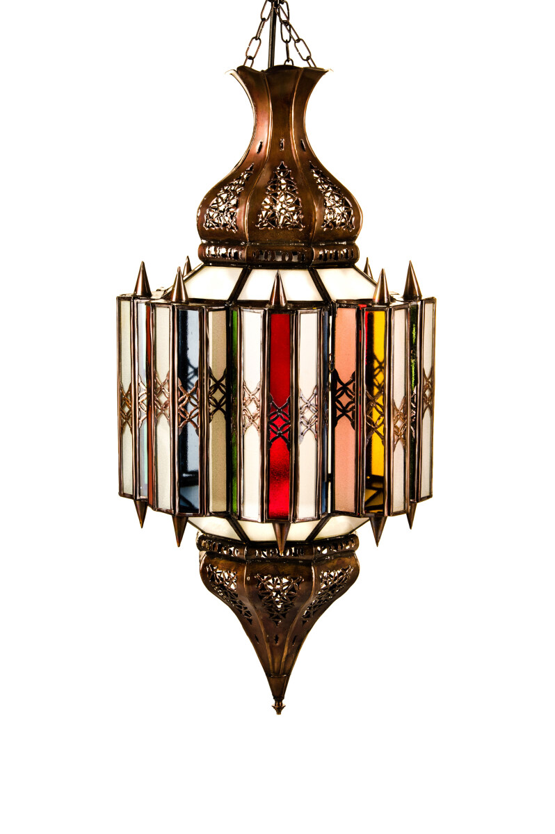 Suspension Asham Bunt 60 cm | Lampe orientale en verre et m&
