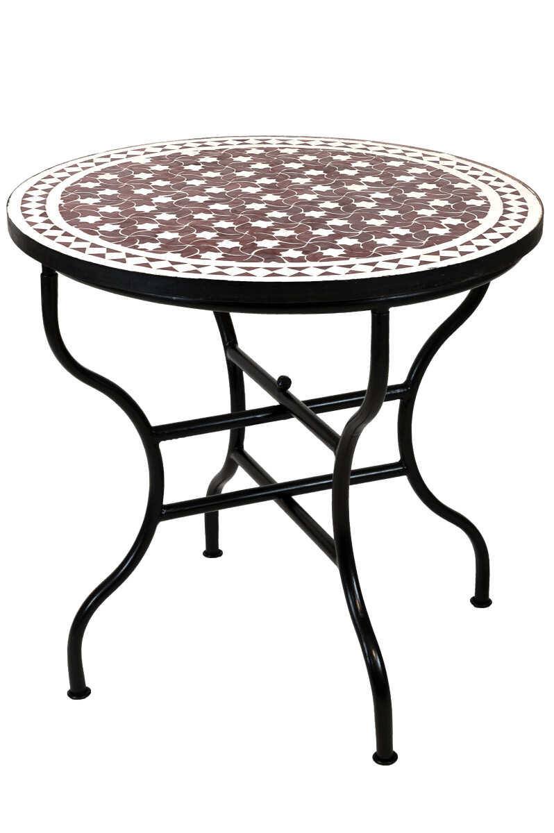 Table en mosa&iuml;que marocaine Estrella Bordeaux...