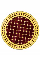 Table en mosaïque marocaine, bleu e 23_2nd